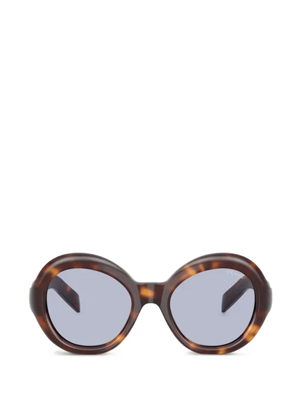 Женские солнцезащитные очки Prada Eyewear, круглые, коричневые