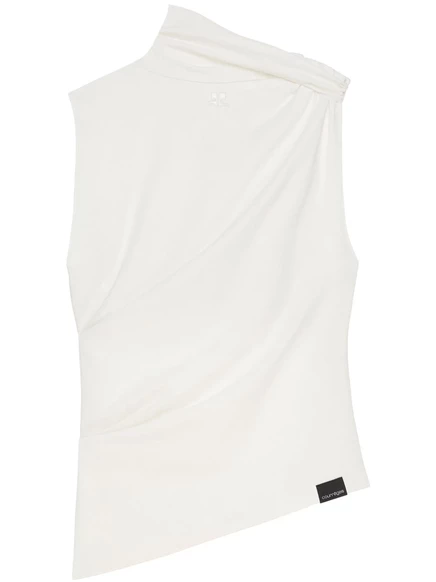 Женский топ Courrèges асимметричный, белый