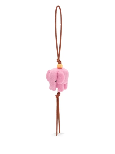 Женский брелок Loewe слоник из фетра, розовый