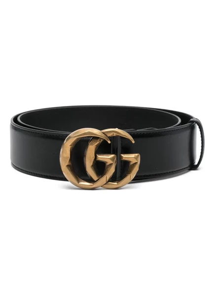 Мужской ремень Gucci GG Marmont из телячьей кожи, черный