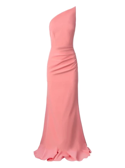 Асимметричное платье макси с драпировкой MOOS STUDIO Blush pink
