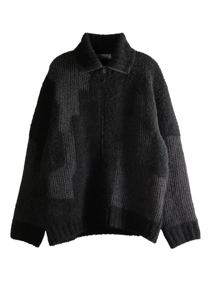 Пальто на молнии с панелями от Йоджи Ямамото grey