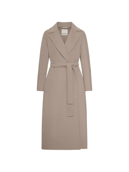 Женское пальто S. Max Mara с поясом, коричневое
