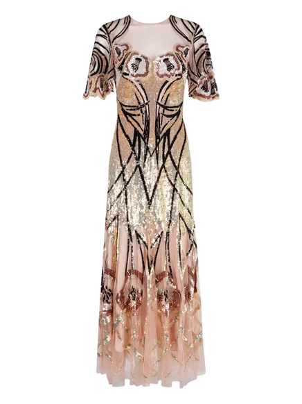 Вечернее платье Temperley London Natalia, украшенное блестками pink
