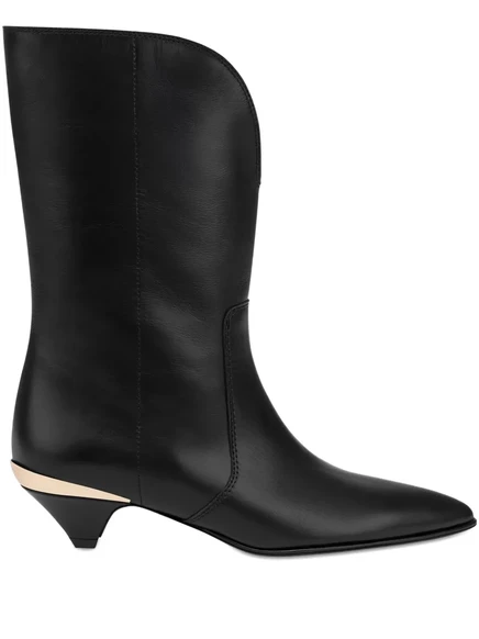 Женские сапоги Love Moschino кожаные, черные