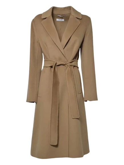 Женское пальто S. Max Mara с поясом, верблюжевое