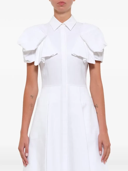 Женское платье-рубашка Alexander McQueen, белое