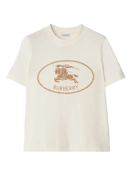 Женская футболка Burberry Knight-stamp, белая