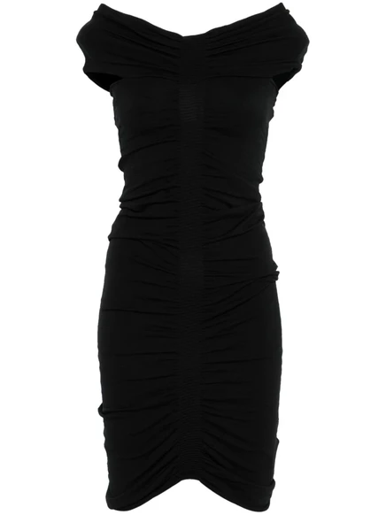 Мини-платье Alexander Wang с открытыми плечами black
