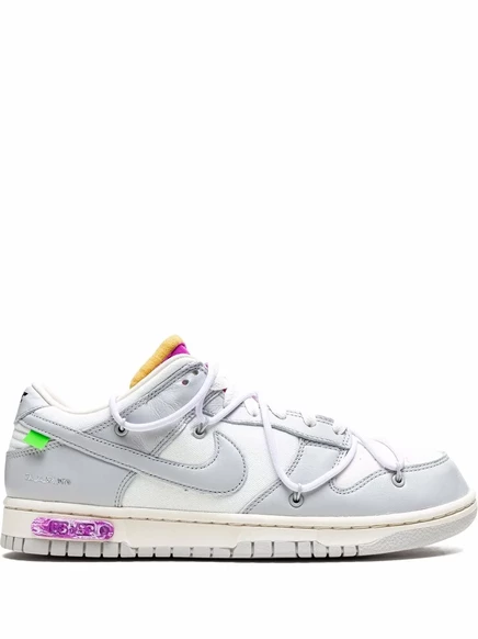 Унисекс кеды Nike x Off-White Dunk Low Lot 03, серо-белые