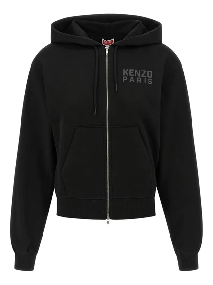 Толстовка с капюшоном на молнии Kenzo Happy Tiger black