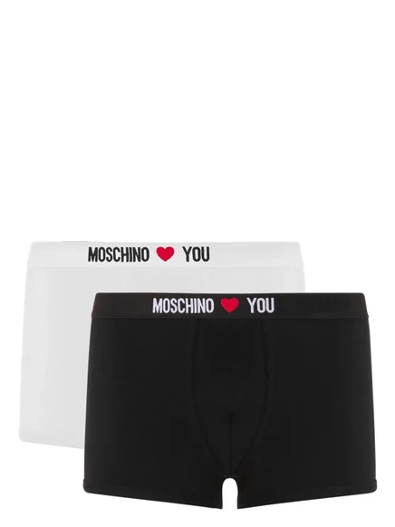 Мужские боксеры Moschino с логотипной резинкой, черные