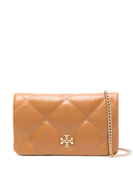 Женская сумка-кошелек Tory Burch Kira стеганая, коньячная