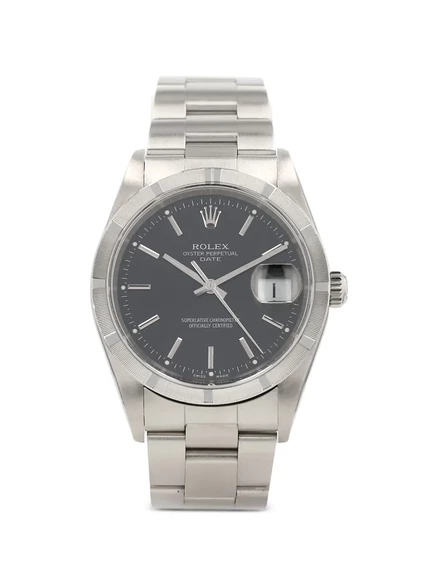 Часы Rolex Oyster Perpetual Date 34 мм из стали, черные