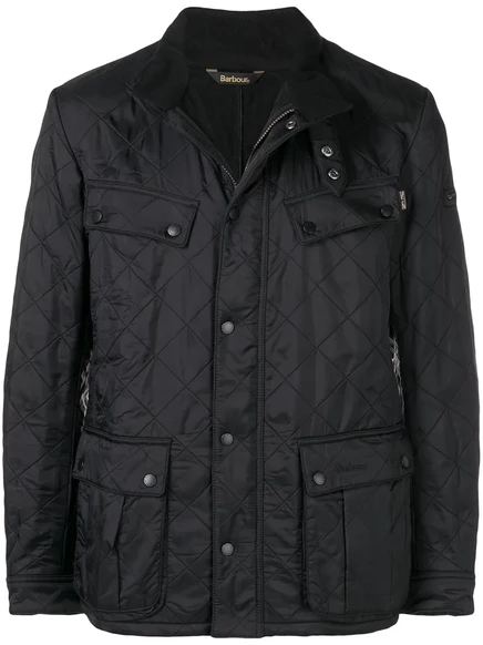 Мужская стеганая куртка barbour ariel polarquilt, черная