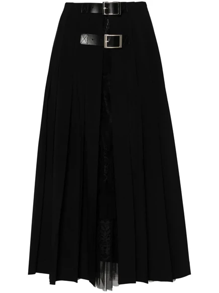 Плиссированная юбка Ermanno Scervino black