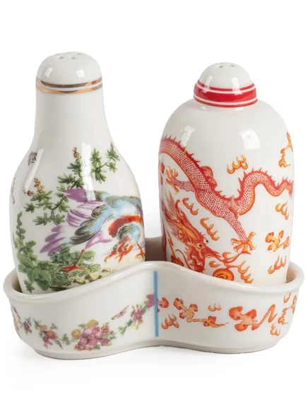 Набор для специй Seletti Hybrid Thea из фарфора, белый