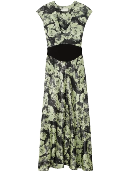 Платье с цветочным принтом от Tory Burch green