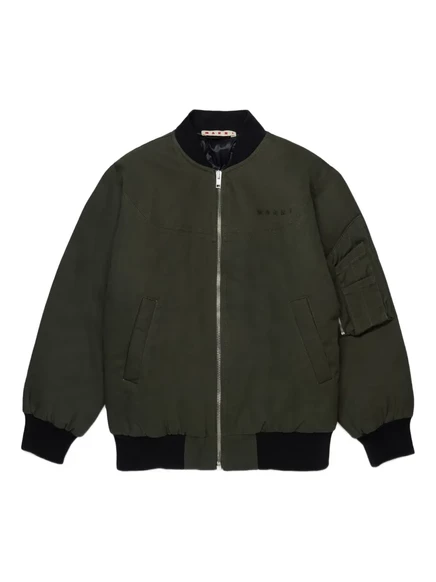 Детская куртка-бомбер Marni Kids, зелёная