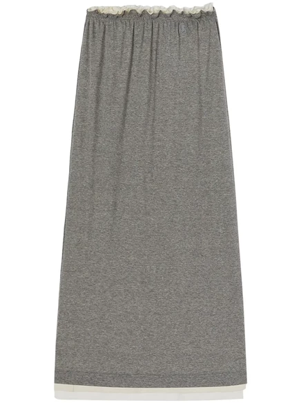Женская миди-юбка Jil Sander layered jersey, серая