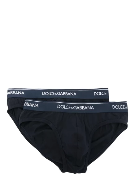 Мужские слипы Dolce & Gabbana с логотипом на поясе, синие (2 шт.)