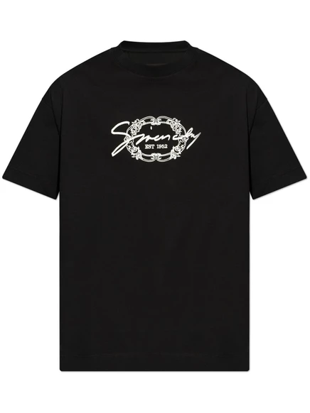 Хлопковая футболка с логотипом Givenchy Medallion из хлопка black