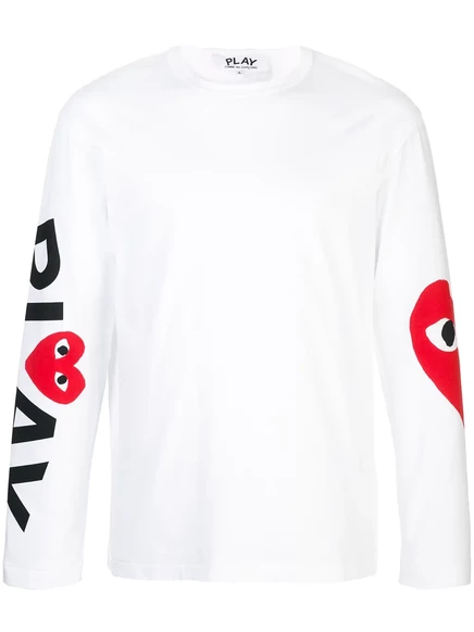 Мужский лонгслив COMME des GARÇONS PLAY, белый