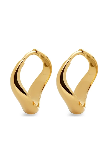 Женские серьги-кольца Monica Vinader Swirl, золотистые