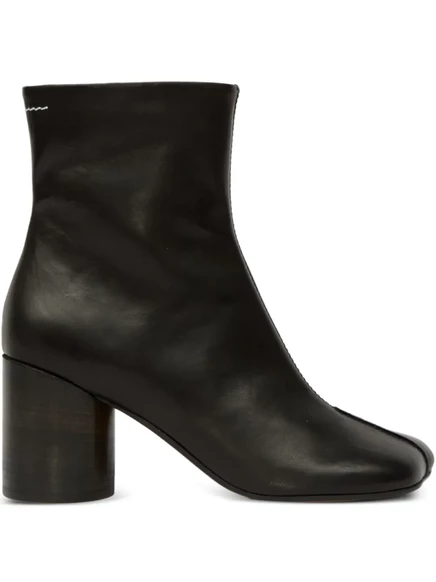 Ботильоны на массивном каблуке MM6 Maison Margiela с анатомическим каблуком 70 мм black