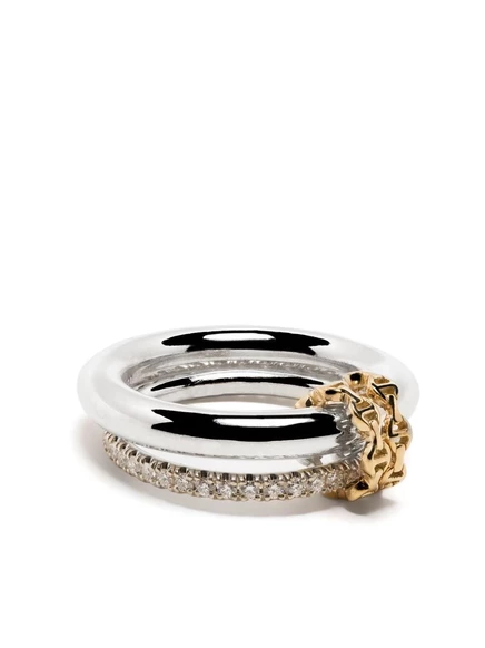 Женское кольцо Spinelli Kilcollin 18K с бриллиантами, серебристое