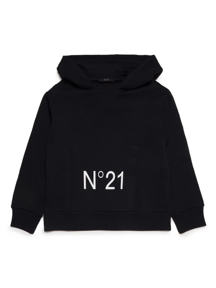 Худи для мальчиков N21 Kids с логотипом, черное