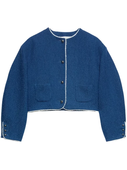 Куртка с контрастной отделкой MSGM blue