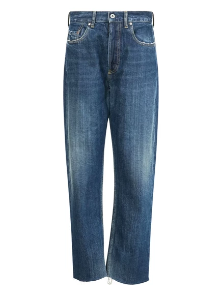Женские джинсы Maison Margiela с необработанным низом, синие