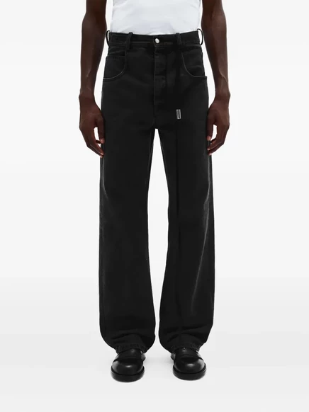 Мужские джинсы прямого кроя Ann Demeulemeester, серые