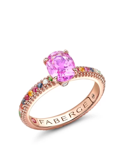 Кольцо Faberg Colours of Love 18K с розовым сапфиром