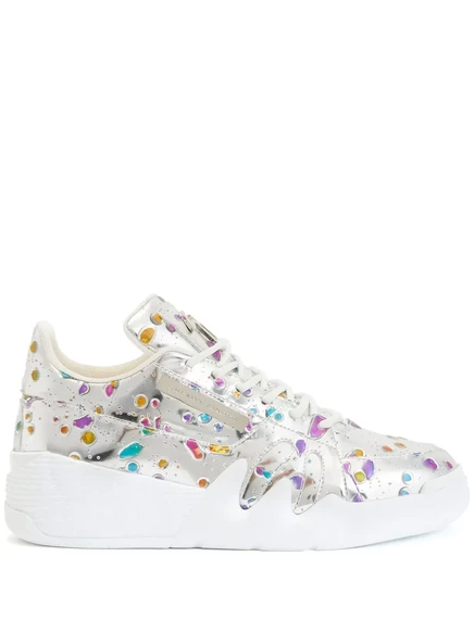 Кроссовки Giuseppe Zanotti Talon с абстрактным принтом  silver