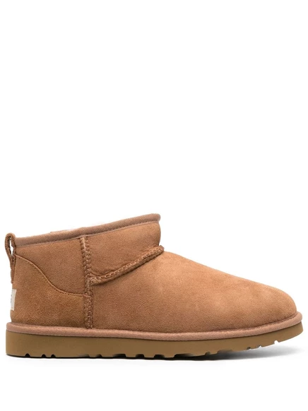 Мужские ботинки Ugg Ultra Mini замшевые с мехом, коричневые