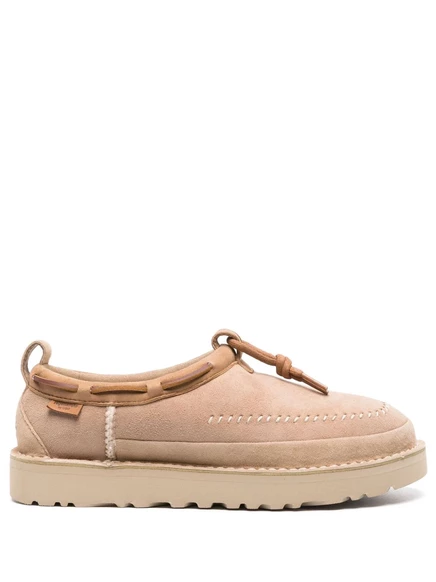 Унисекс тапочки Ugg Tasman Regenerate из овчины, бежевые