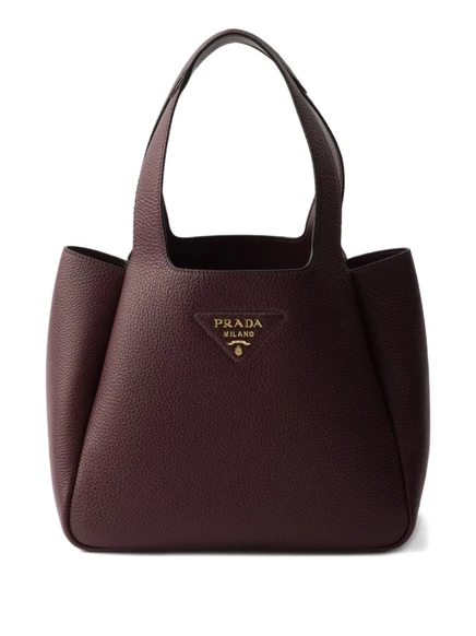 Маленькая кожаная сумка-тоут Prada red