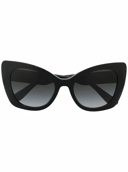 Женские очки Dolce & Gabbana «кошачий глаз», черные