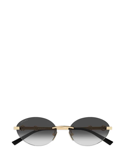 Женские солнцезащитные очки Gucci Eyewear круглые, золотистые