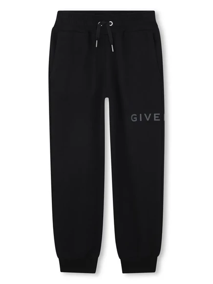 Детские спортивные штаны Givenchy Kids с логотипом, черные