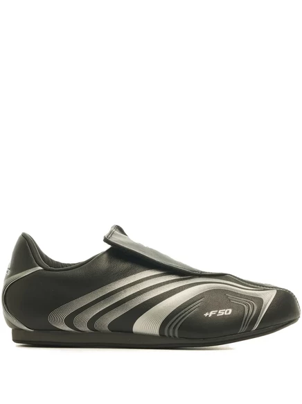 Женские слипоны Adidas Taekwondo F50 кожаные без шнурков, черные