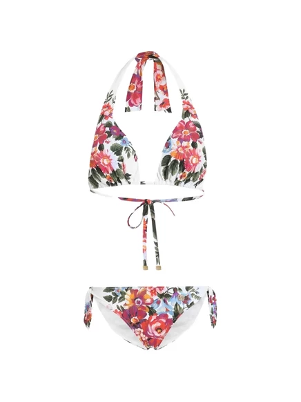 Женский купальник-бикини Dolce & Gabbana цветочный, белый