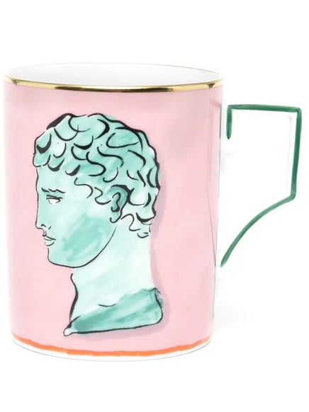 Фарфоровая кружка GINORI 1735 Il Viaggio di Nettuno pink