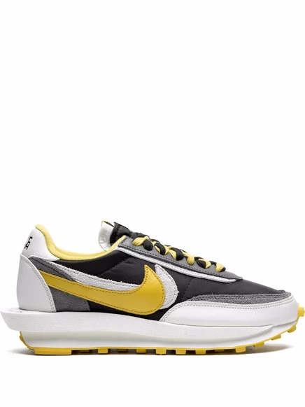 Кроссовки Nike x sacai LDWaffle, черно-бело-желтые