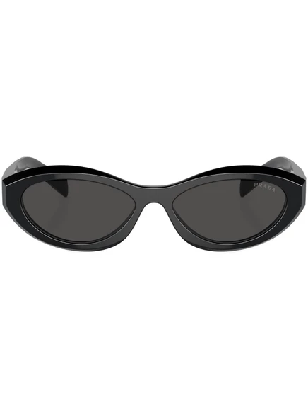 Унисекс солнцезащитные очки Prada Eyewear овальные, черные