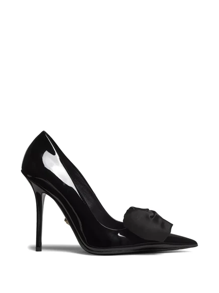 Женские туфли-лодочки Versace Bow Medallion, черные