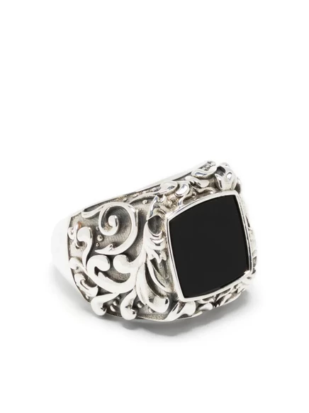 Кольцо Emanuele Bicocchi Arabesque Stone, серебристое