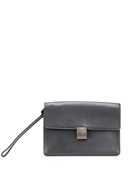 Женский клатч louis vuitton pre-owned taiga selenga, черный